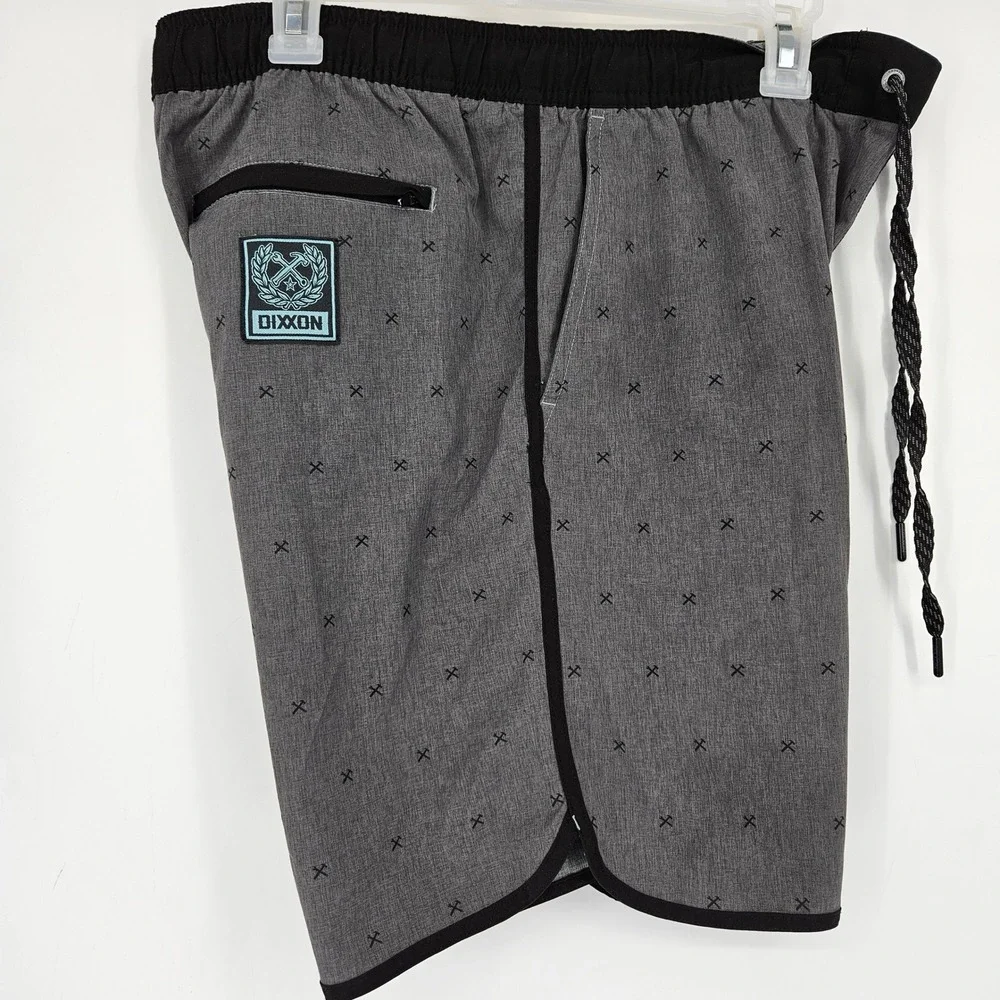 Dixxon Board Shorts Mens Medium Gray Swimwear Trunks Summer Unlined